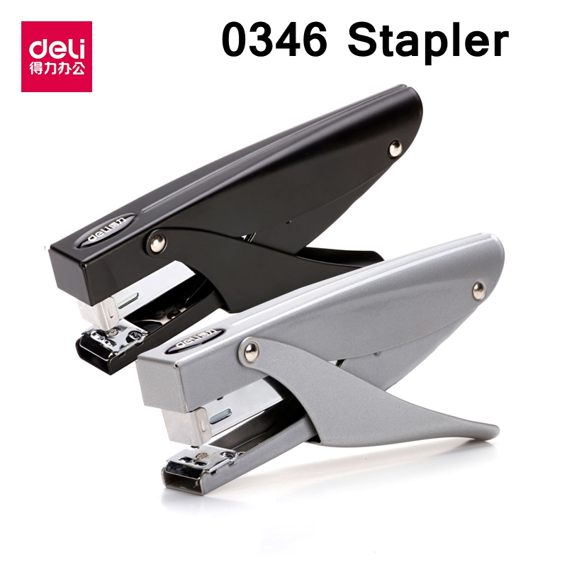 [ReadStar]Deli 0346 Handheld stapler 20 80g papers capacity match 24/6-26/6 staple office suppliers hand paper binding