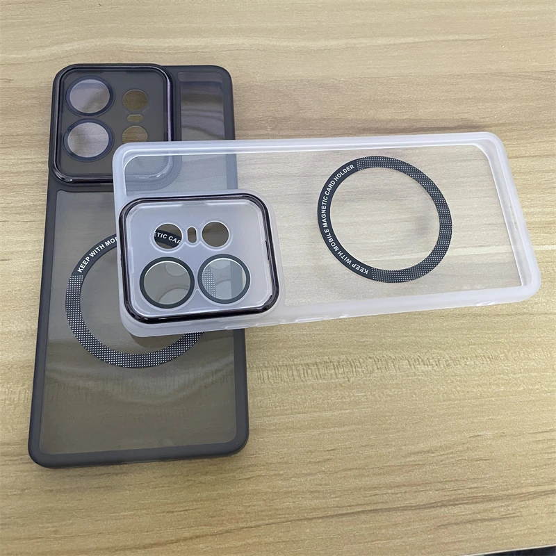Luxury Transparent Magnetic Protect Case for Moto Edge 50 Fusion Pro 40 NEO G85 G60 G40 G64 G34 G24 G14 G04 5G TPU Soft Cover