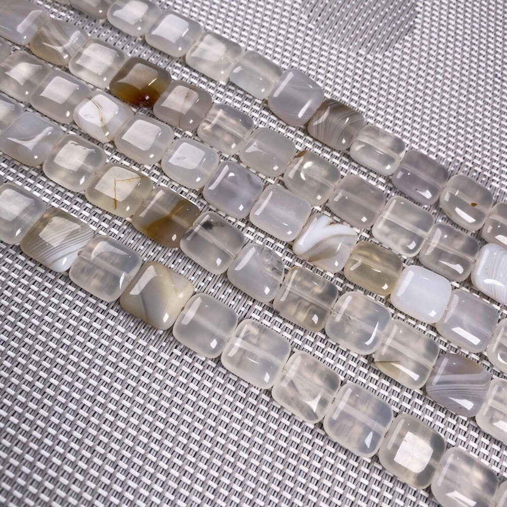 Natural Stone Square shape Loose Beads Crystal Semifinished String Bead for Jewelry Making DIY Bracelet Necklace Accessories: 4