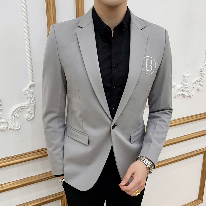 Kirjekirjonta miesten takki slim fit hihainen pieni puku veste puku homme bleiseri maskuliino mies bleiseri hombre miesten bleiserit