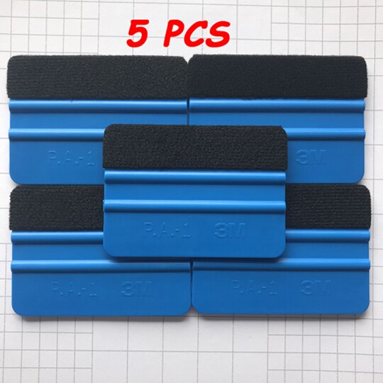 Flexible Soft Blue Felt Squeegee Vinyl Film Wrap Tool Fabric Scraper Tinting Tools Window Glass Wash Auto Car Cleaning Tools: 5 PCS