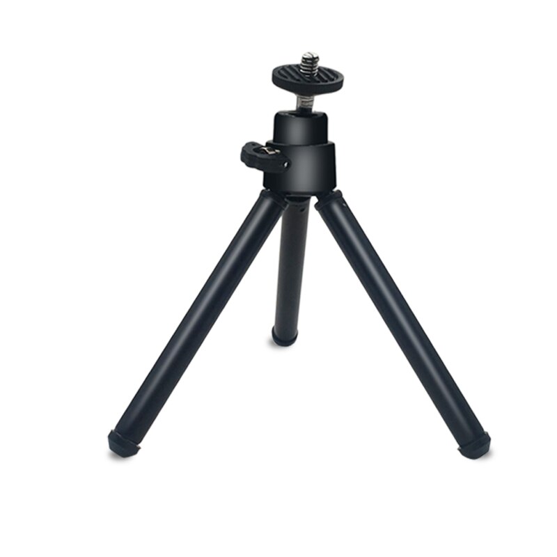 Stativ til telefon universal stativ adapter mobiltelefon klipper holder lodret 360 rotations stativ stativ til iphone: Sort -084