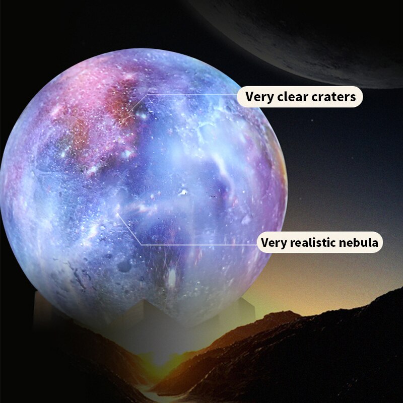 3d starry sky light led night light USB light colorful remote control bedroom moon light rotating blinking projector