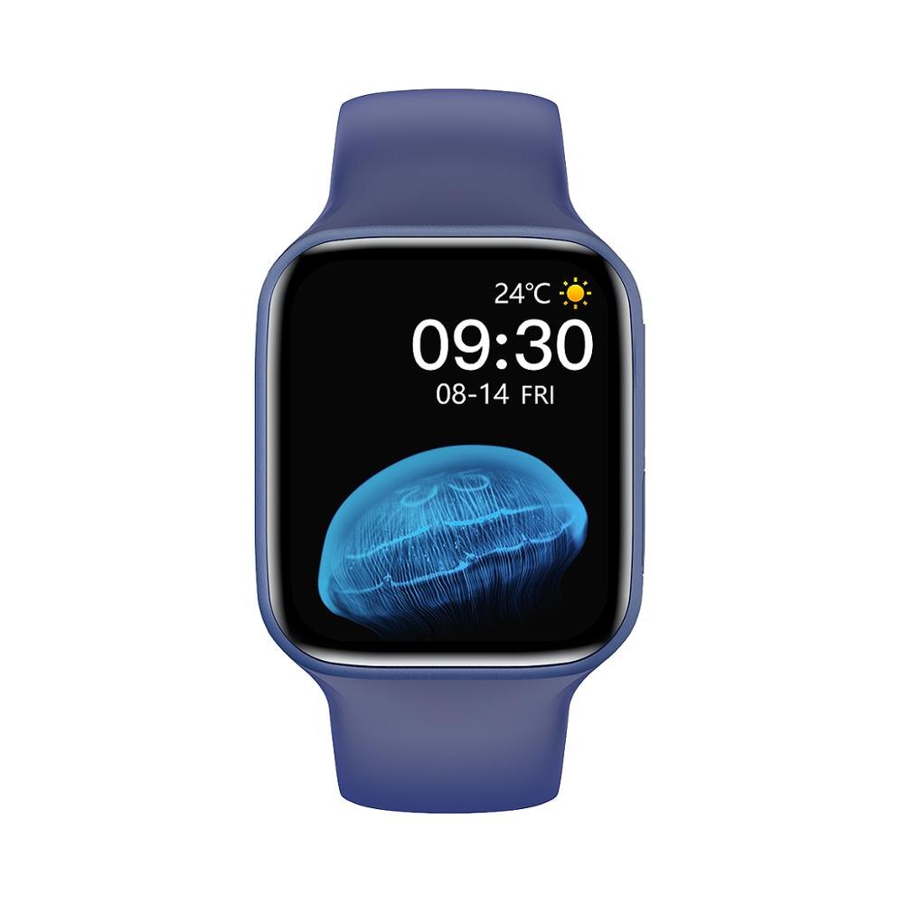 Cobrafly IWO HW22 Smartwatch 1,75 zoll Bildschirm 44mm Serie 6 Bluetooth Anruf IP67 Wasserdicht Männer Frauen Uhren PK iwo 13 HW12 W46: Blue