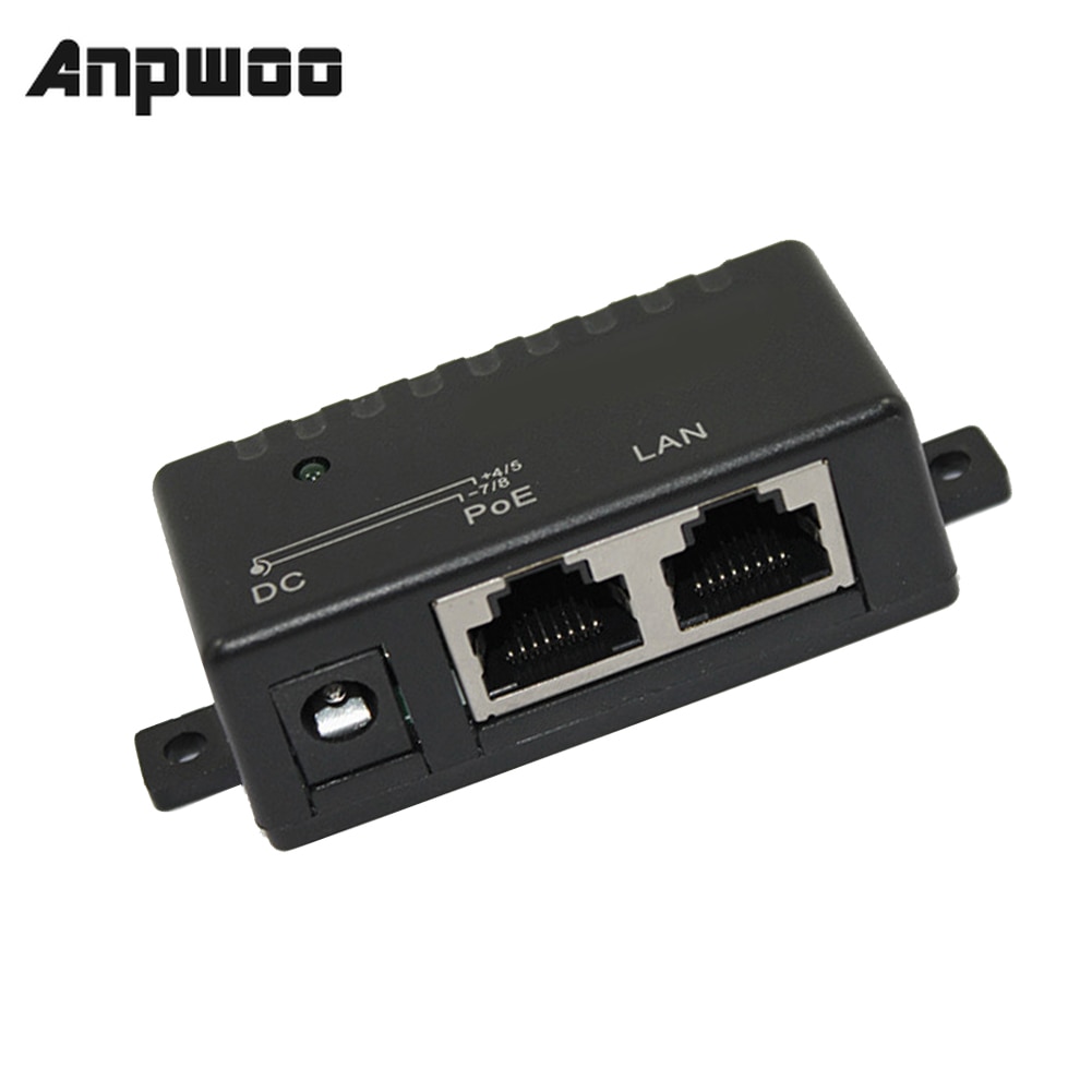 ANPWOO-inyector divisor de potencia para cámara IP, accesorios de módulo adaptador POE, 1000Mbps, 5V, 12V, 24V, 48V/1A