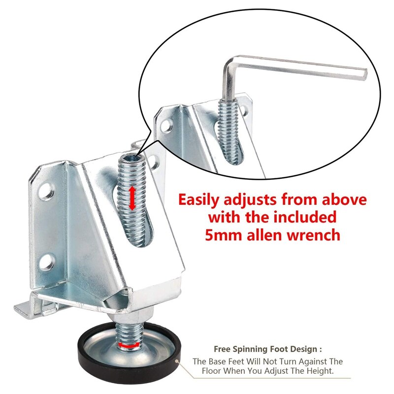 Leveling Feet Heavy Duty Furniture Levelers Adjustable Table Leg Leveler with Lock Nuts for Furniture,Table, Cabinets, Workbench