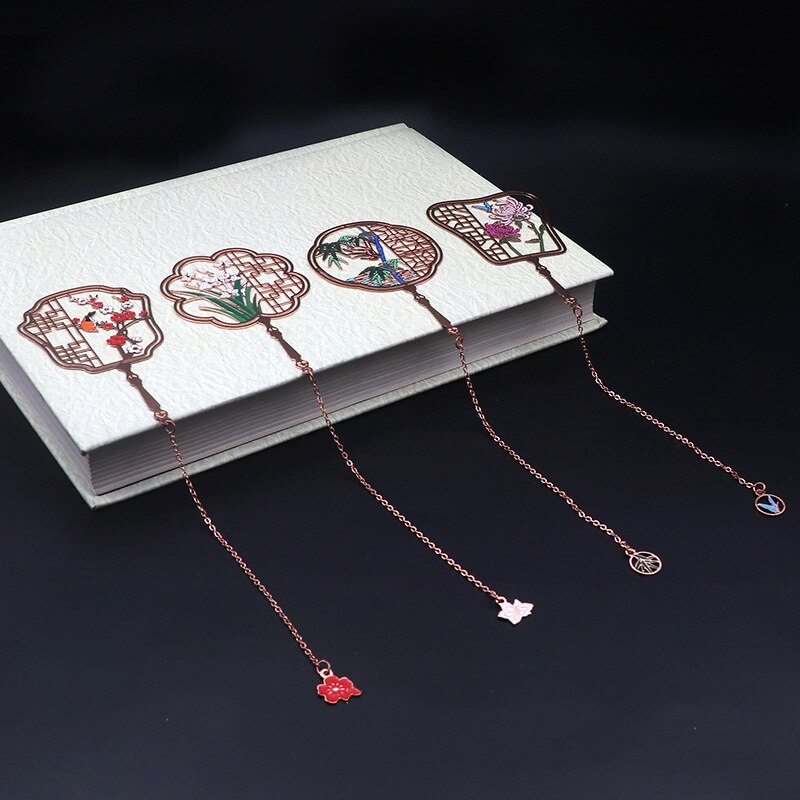 EZONE 1pc metal zakładka żuraw Sztuka zakładka wykwintne pomponem wisiorek dzień nauczyciela dzień matki prezent szkolne materiały biurowe