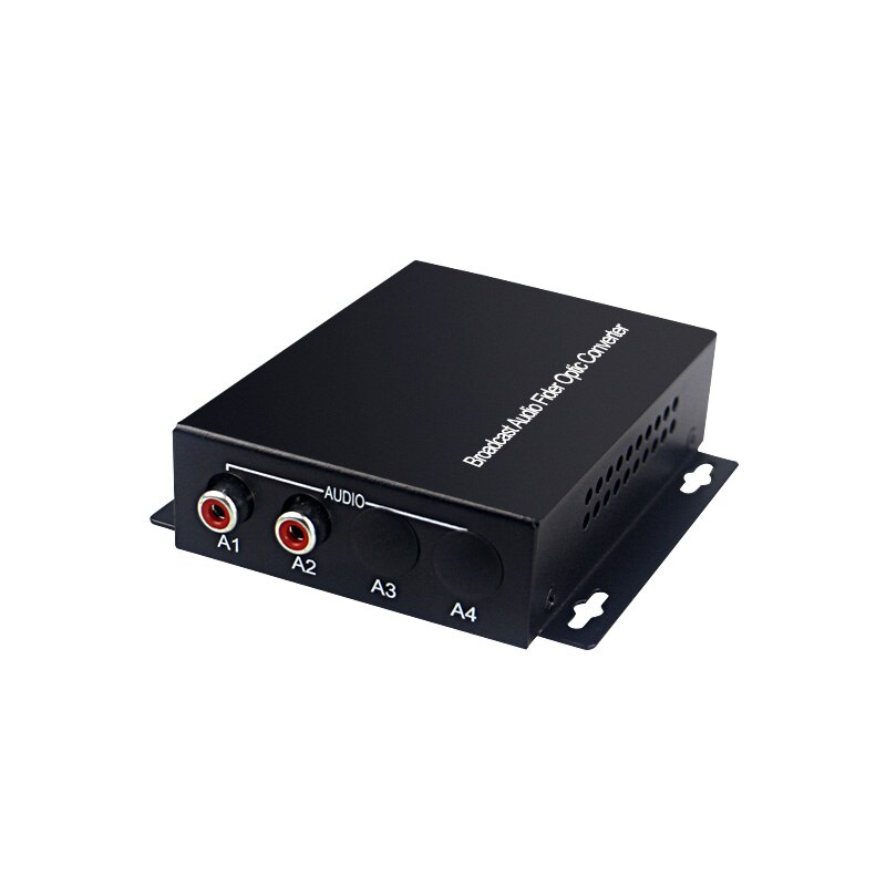 Audio Broadcast Fiber Transceiver 2 kanaals audio optische converter mode single fiber 20 KM