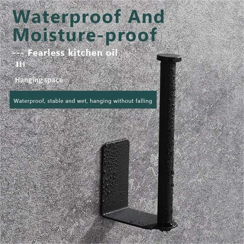 Kitchen Roll Paper Holder Stand Toilet Paper Holder Bathroom Towel Rack Without Drilling Roll Paper Dispenser Kitchen Towel Rack