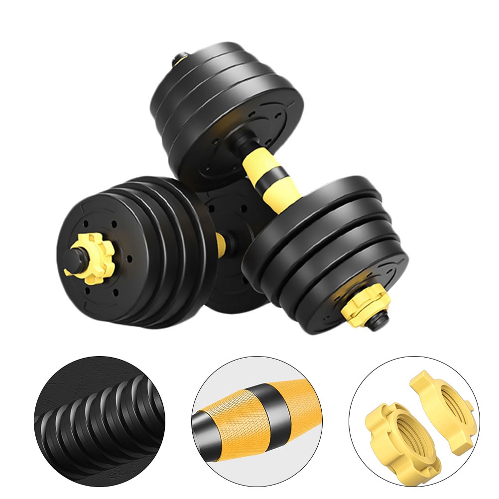 Haltères caoutchoutées, 1 paire, ensemble pratique, Fitness ajustable, Fitness pour femmes et hommes