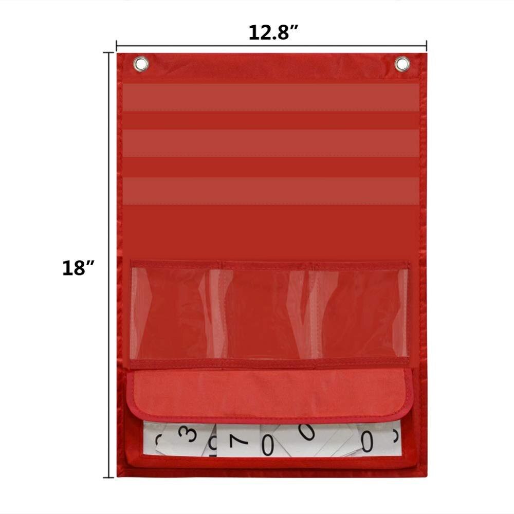 Godery Counting Caddie and Place Value Pocket Chart for Classroom Home Let's Count, Red