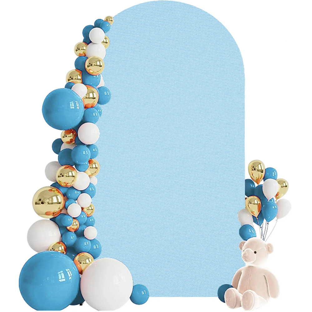 1pc, Wedding Arch Cover White Spandex Fitted 2-Sided Wedding Arch Stand Covers Round Top Arch Backdrop Cover For Birthday Party