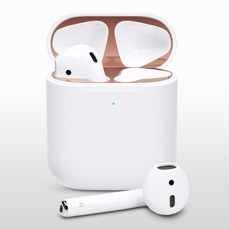 Dust Guard Effen Skin Shell Oortelefoon Case Installeren Stofdicht Praktische Bescherming Sticker Metalen Duurzaam Voor Airpods 2 2nd