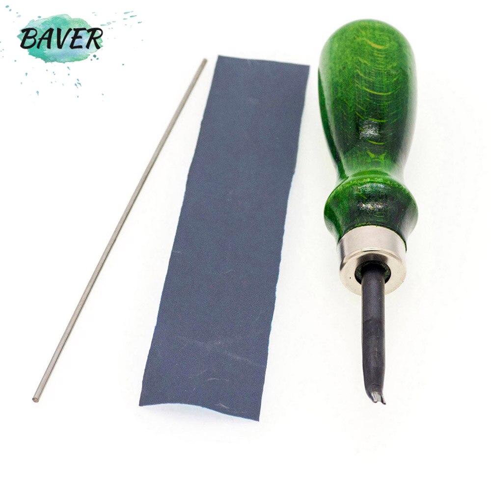 Green handle 5 type Leather craft Edge Skiving Beveler Leather DIY Tool