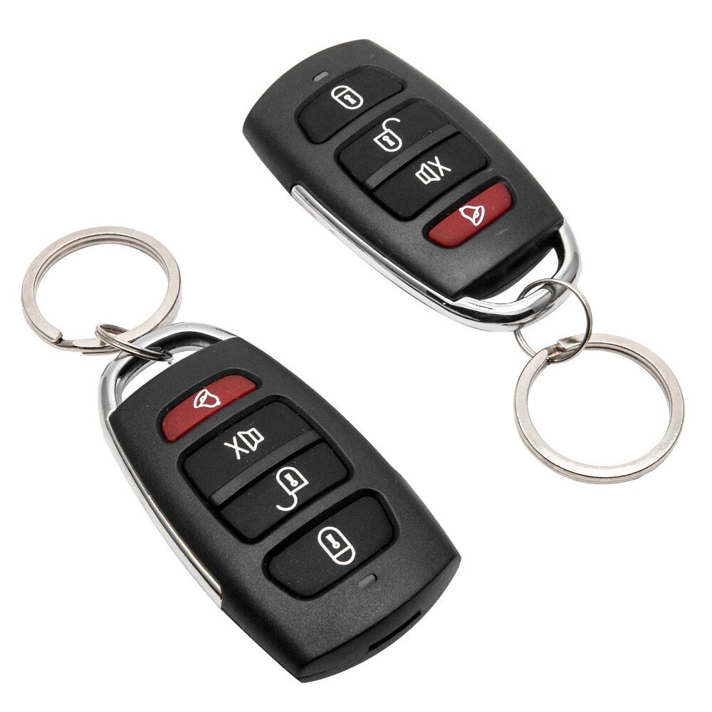 Car Security System Alarm Immobiliser Central Locking + Shock Sensor+2 Remote