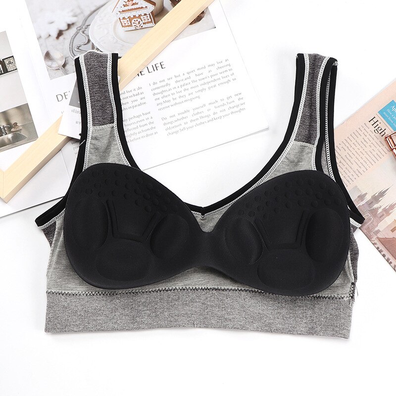 Deportes Yoga sujetador sin costura para mujer acolchado sujetador de Deporte Fitness correr gimnasio sujetador deportes interior Sujetador deportivo