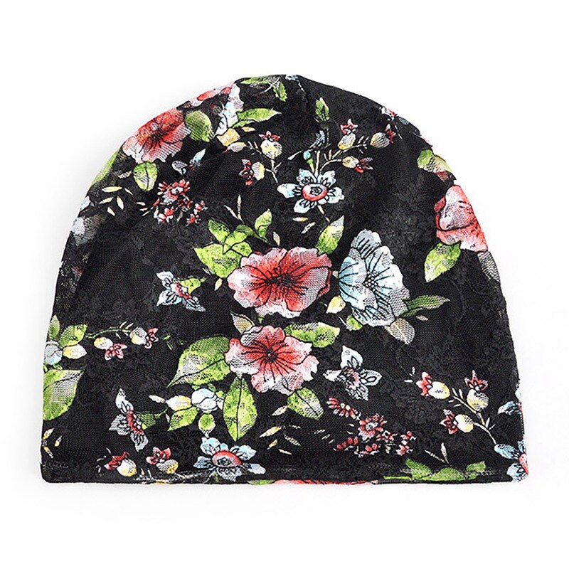 Moda de Alta Qualidade Das Mulheres Dos Homens gorros Skullies Cocar Floral Hip Hop Tampão Do Inverno Cachecol Poliéster Adulto Chapéu de Outono