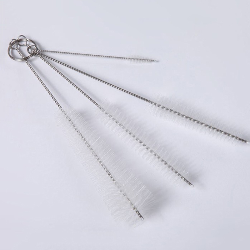 4pcs di Paglia Spazzola di Pulizia di Lavaggio In Acciaio Inox Bere Tubo di Paglia Spazzole Brush Cleaner Per Bicchiere di Vino Bottiglia di Caffè Tazza di Tè: Default Title