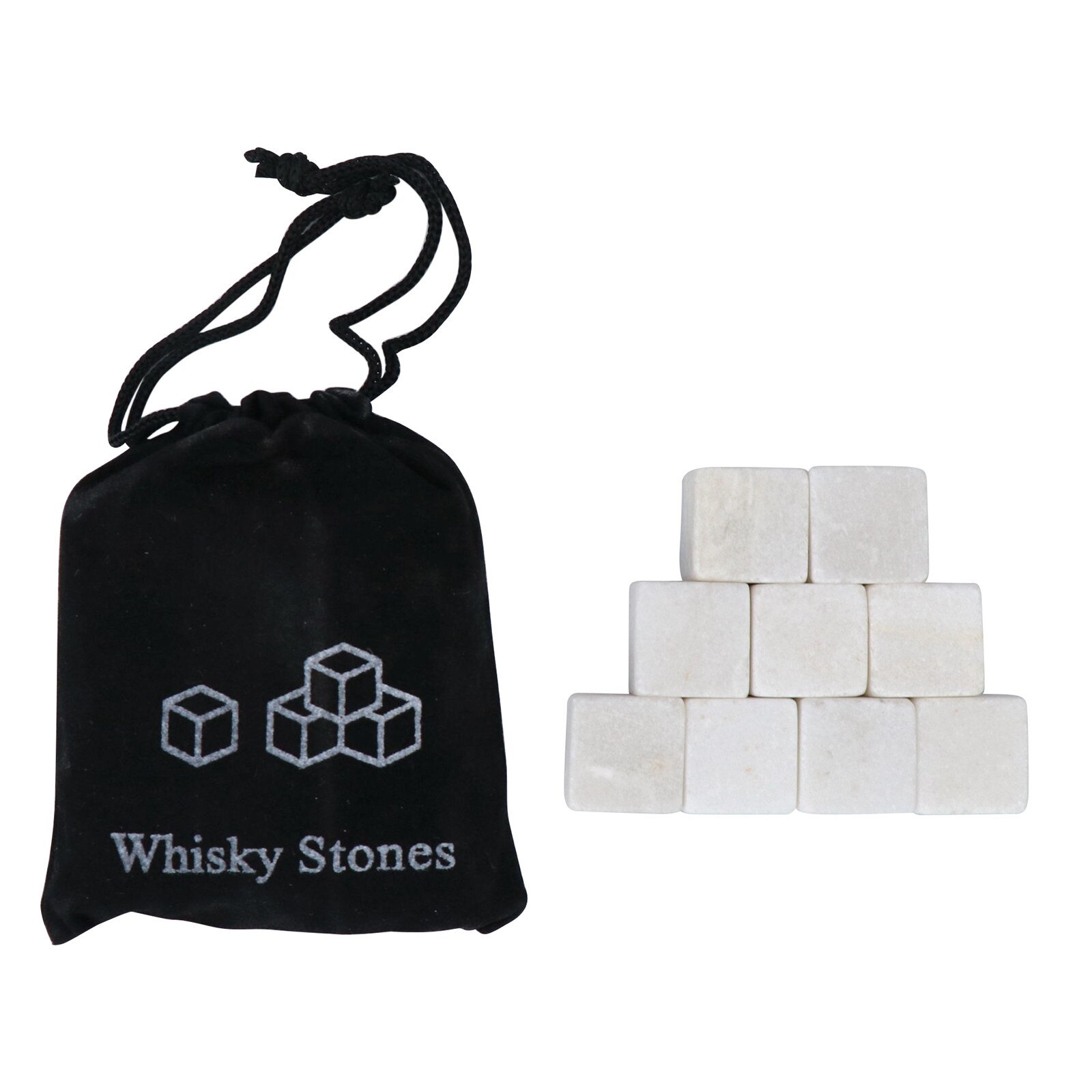 4-9 Stuks Alcohol Decanter Cube Liquor Alcohol Chilling Graniet Stenen Pouch Sobriety Stone Cubes Voor Vader dag