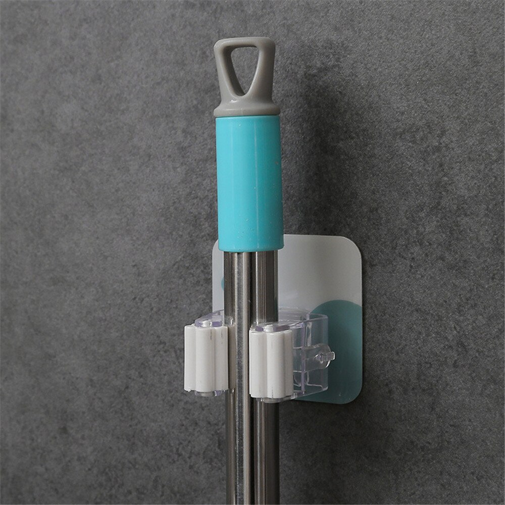 Kitchen Bathroom Organizer Hanging Kitchen Tool Wall Mounted Storage Mop Holder Rack Brush Broom Hanger Storage Rack Holder