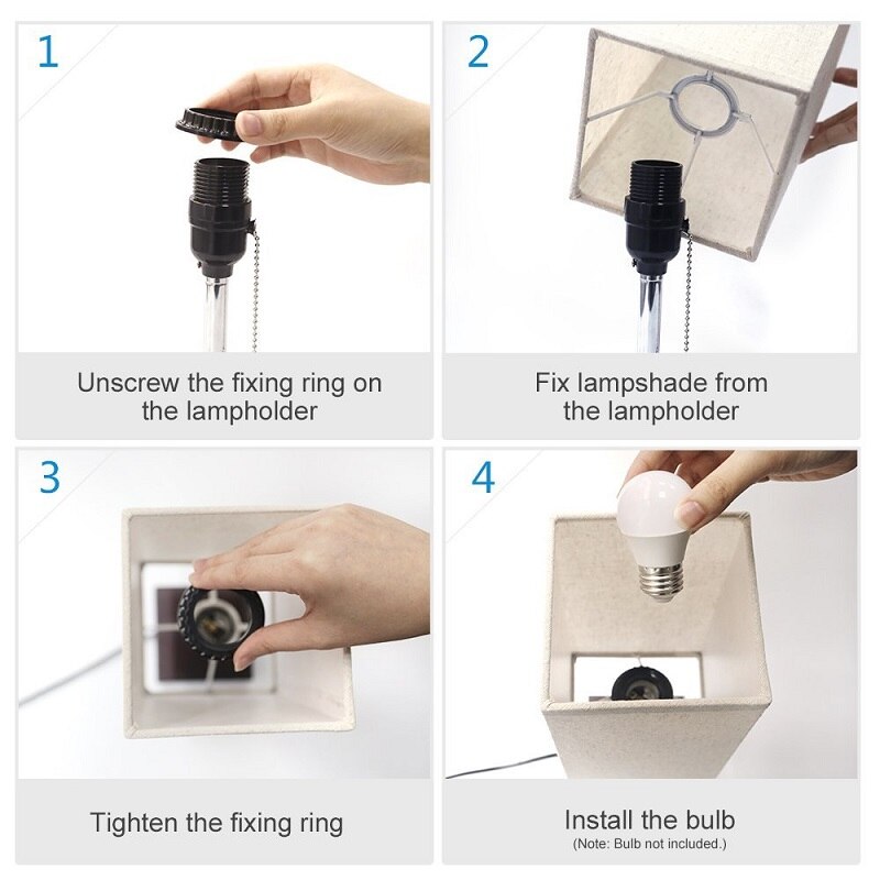 LED Table Lamp USB Desk Lamp, reading lamp nightlight for bedroom with Unique Shade and Brown Base