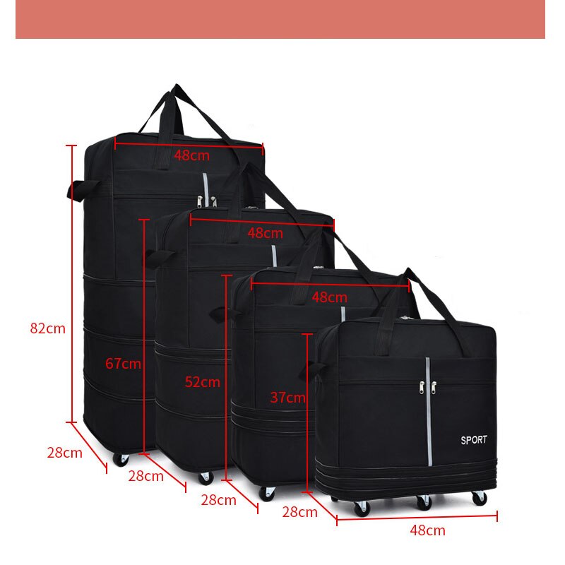 Maletas De Viaje Con Ruedas Envio Gratis Air Checked Study Abroad Travel Universal Wheel Foldable Luggage Bag Moving BagScooter