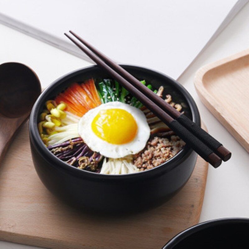 Korean bibimbap special stone pot Korean style stall ceramic pot open fire casserole clay pot rice casserole small pot