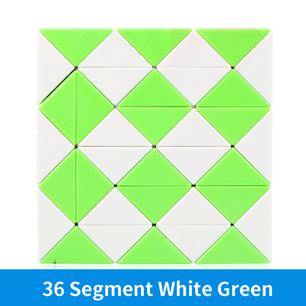 Cubo di righello Magico 3D Qiyi 60/72/24/36/48 segmenti Cubo Magico serpente Cubo di torsione Puzzle giocattoli educativi per bambini per bambini: 36 white green