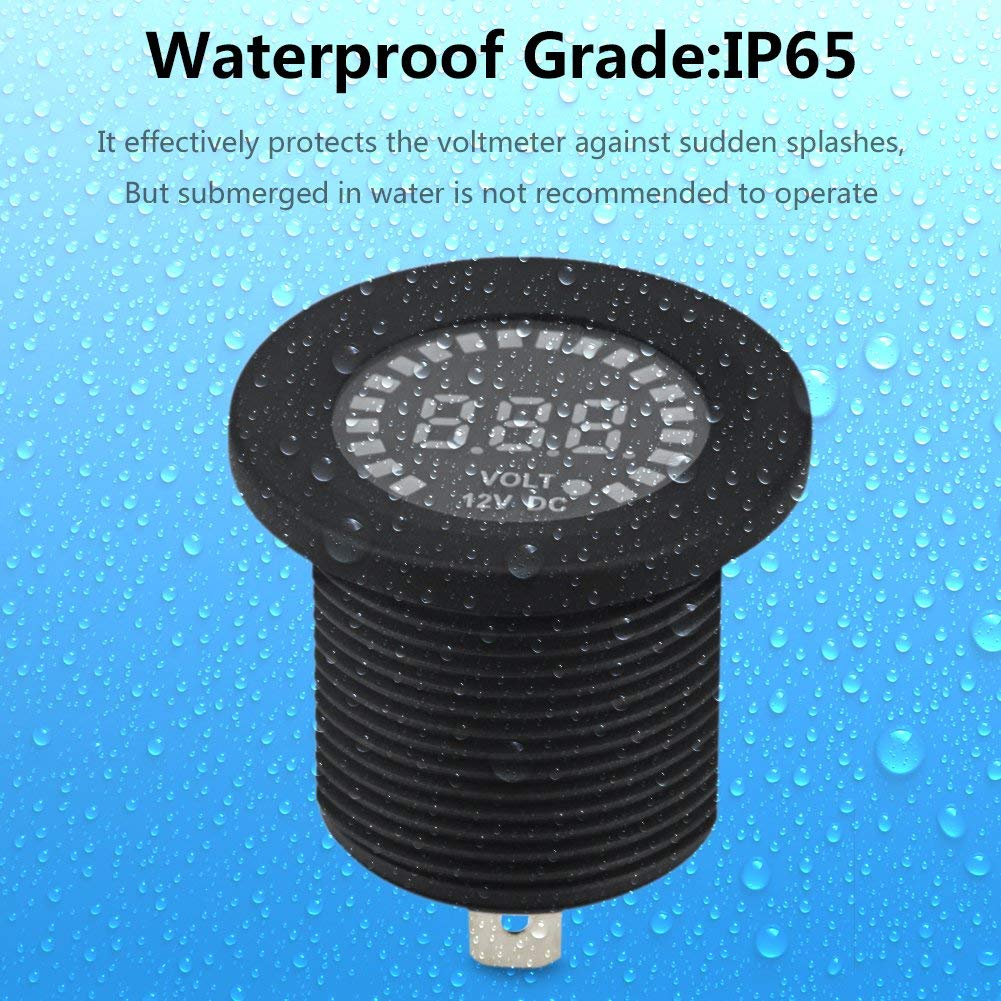 Wasserdicht 12V DC Voltmeter Farbe LED Digital Anzeige Spannung Meter Batterie Tester für Marine Auto Motorrad Lkw Stiefel RV