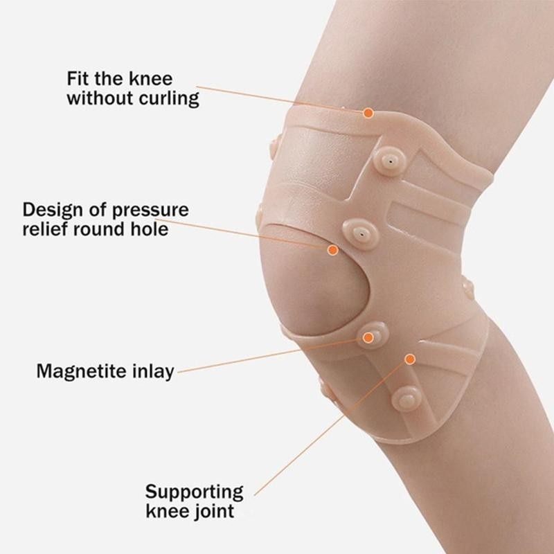 1pc magnetiska stöddynor för knäkompression sebs utomhus ridning sport knäskydd anti-halk patella skyddsutrustning magnetvård
