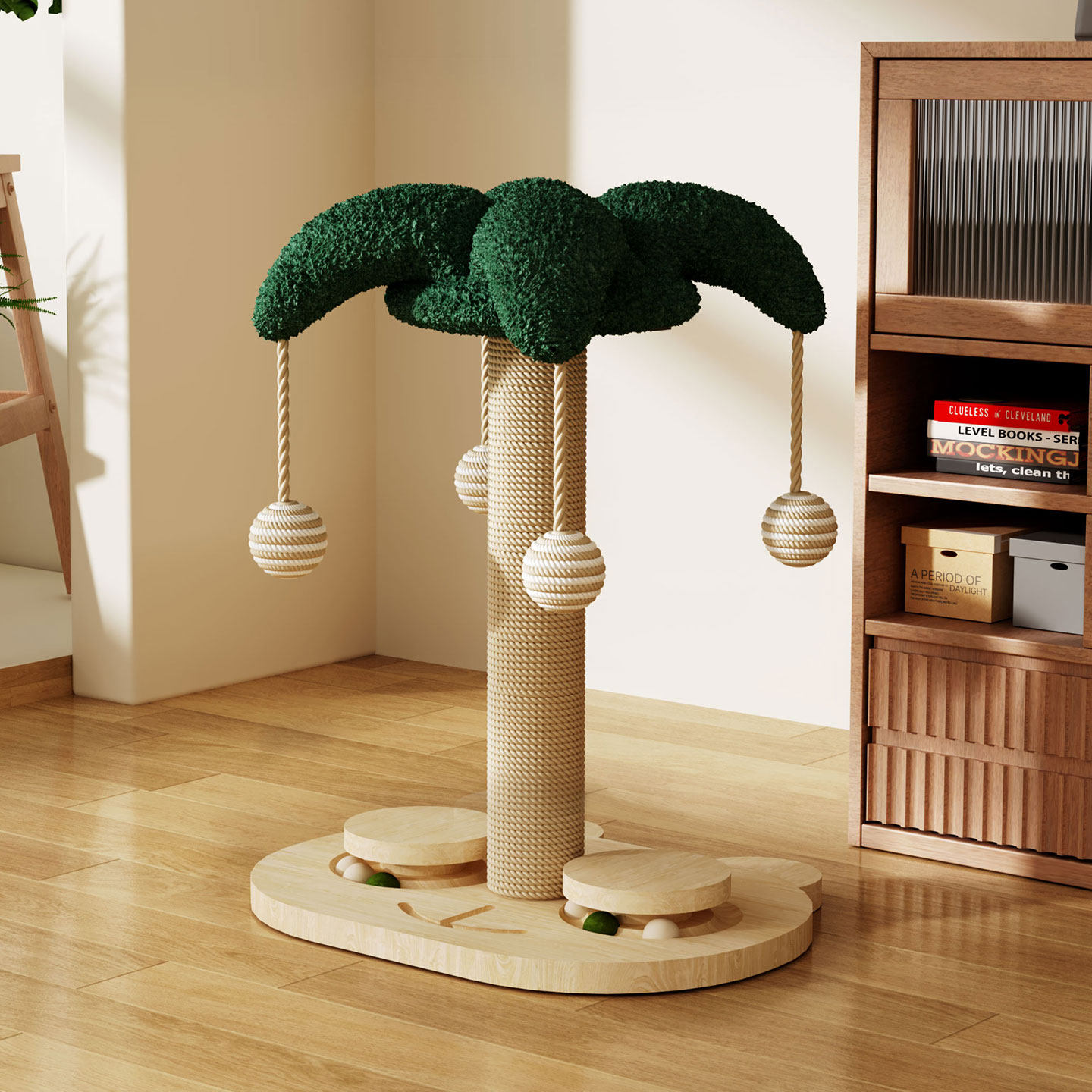 Cat climbing frame Small apartment does not occupy an area Household cat scratching frame Solid wood cat cat scratching