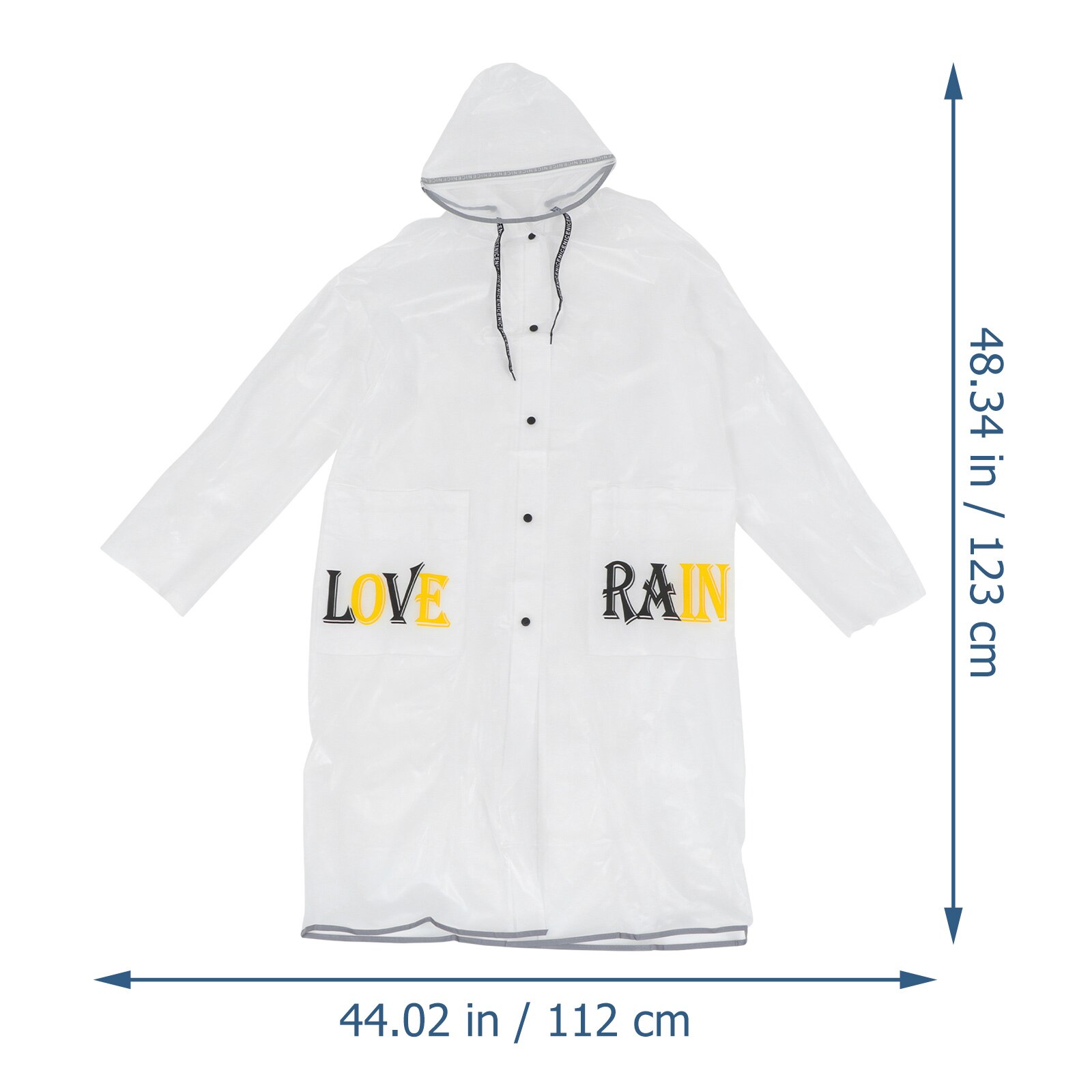 Outdoor Poncho High Neckline Rain Poncho Unisex Used Raincoat Rainy Day Accessory