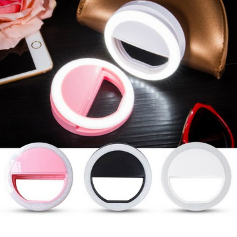 Selfie Lichten Led Universele Ring Flash Light Draagbare Opladen Mobiele Telefoon Selfie Lamp Lichtgevende Ring Clip Voor Smartphones