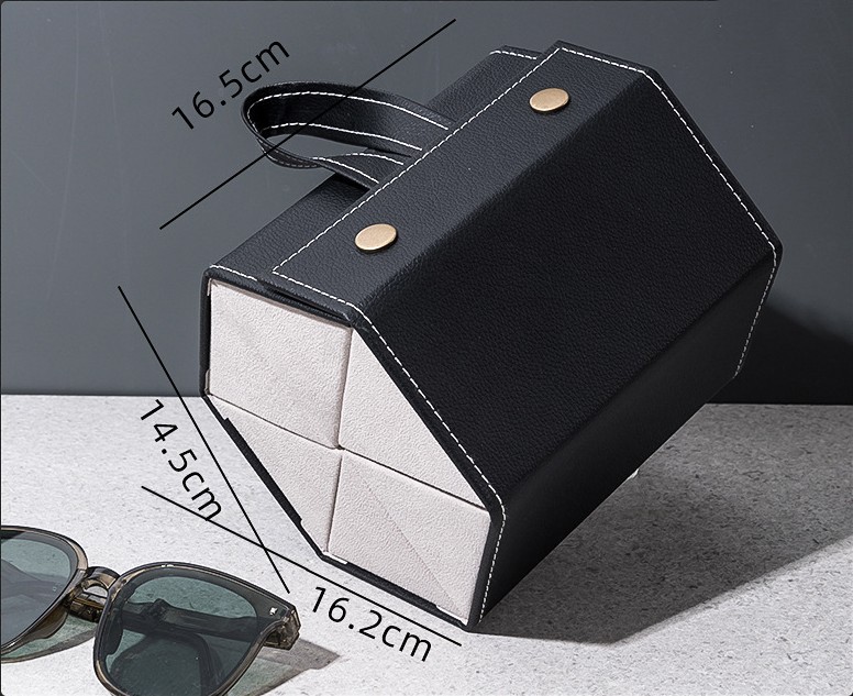 Organizador de gafas de sol con 2/3/4/5/6 rejillas, organizadores de viaje, accesorios, caja de almacenamiento para gafas, joyero portátil, estuche de maquillaje: Multicolor