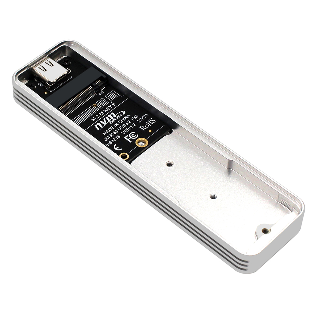 RGEEK M.2 NVMe SATA to USB Adapter SSD Enclosure Dual Portocol 10Gbps USB 3.1 Gen2 USB C External Case Box Support M and B&M Key