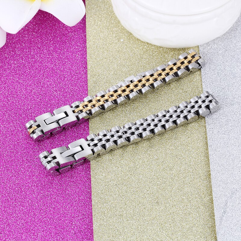 TrustyLan Rvs Armband Mannen Goud Kleur Horlogeband Armbanden & Armbanden Voor Man Mode-sieraden