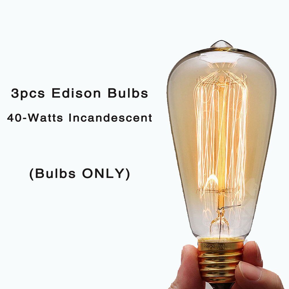 Modern Lustre LED-Chandelier-Lighting Black Metal Ceiling-Chandeliers Vintage-Light Dining Bedroom Hanglamp Suspension Luminaire: 3pcs Bulbs ONLY