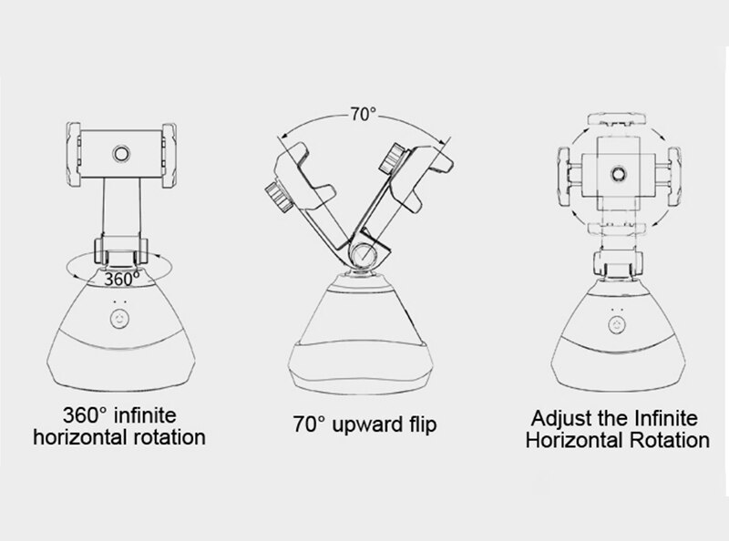 All-in-one Selfie Video Smart Shooting Camera Automatically Face Object Tracking 360°Horizontal Rotation Phone