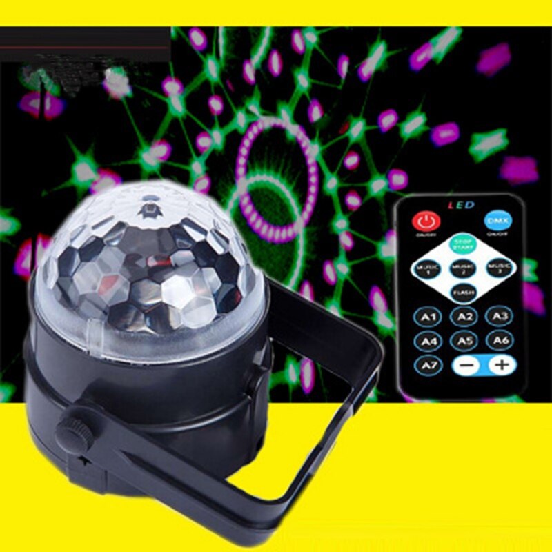 luces de de DJ de bola de discoteca activadas por sonido luz estroboscópica 7 colores RGB luces de escenario LED para Navidad hogar KTV boda Show