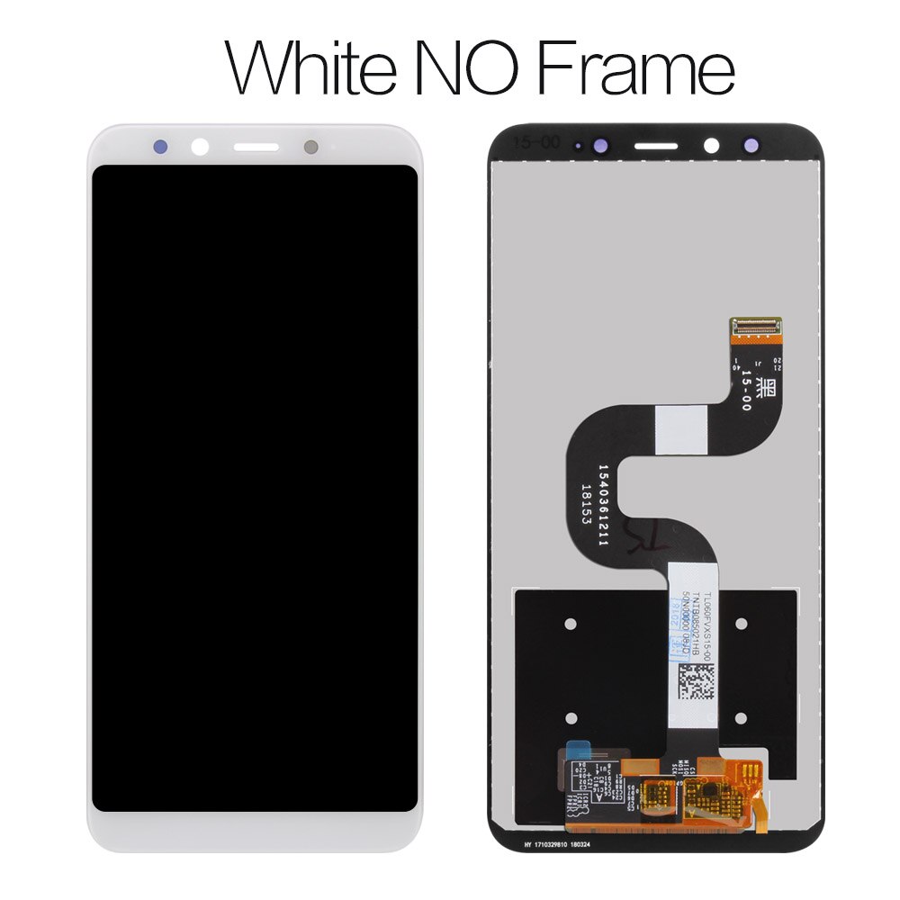 Srjtek pour XIAOMI Mi A2 Lite affichage matrice écran tactile numériseur assemblage complet avec cadre 5.84 ''pour Xiaomi Redmi 6 Pro LCD: A2 No Frame White