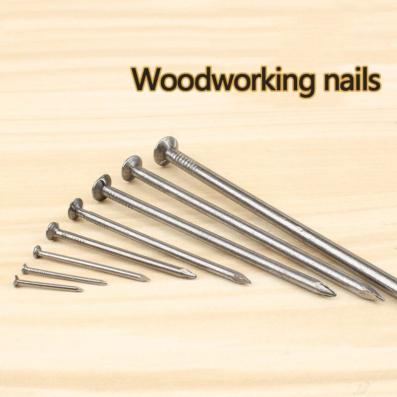 16-100mm Woodworking Nails Household Round Handmade Wall Nails DIY Hardware Tools Fine Iron Nails Long Solid Wood Board