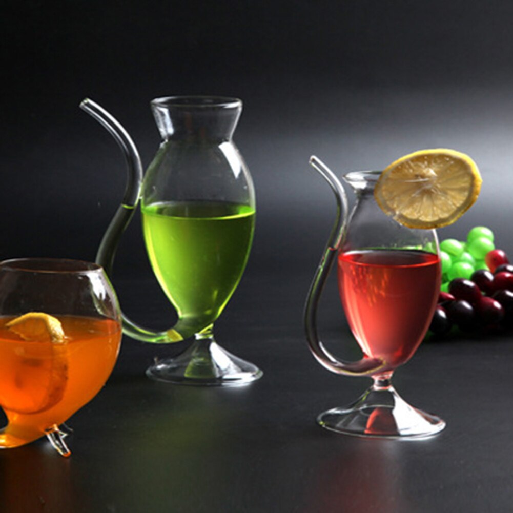 Copa de cristal para beber vino y whisky, tubo para beber leche y zumo, resistente al calor