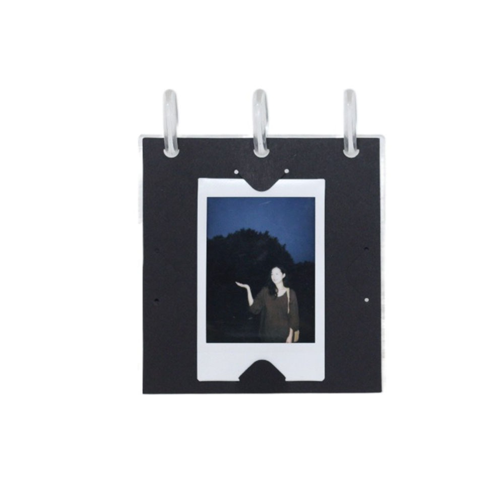 Horizontal/Vertical Display Flip Photo Album Holds 20-40 Photos Self Standing Desktop Photo Frame Double Sided Display: Dark Grey