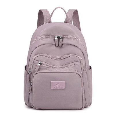 Zaini da donna multistrato di moda borsa per libri leggera per studenti zaino da viaggio in Nylon impermeabile zaino per scuola per ragazza adolescente: Purple