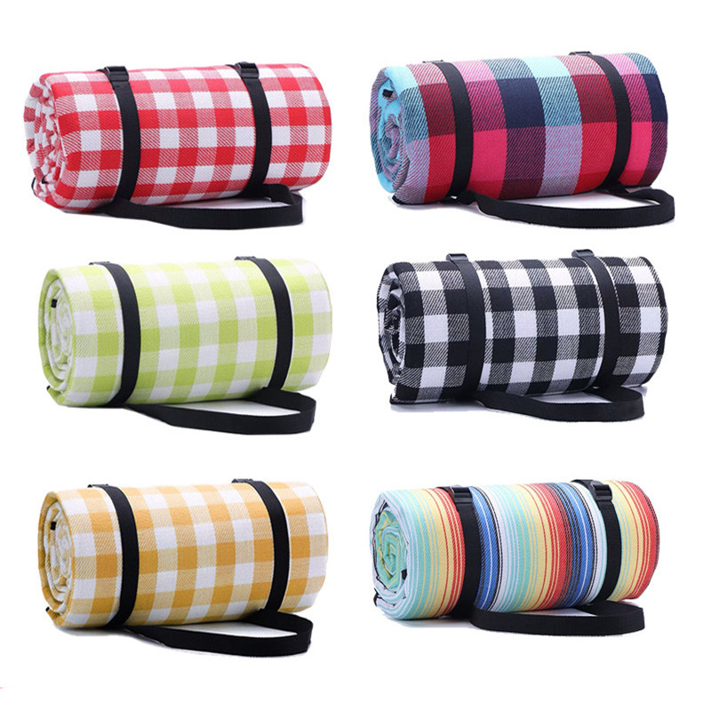 Multi size stor picknickfilt utomhus camping strandmatta 4mm extra svamp hopfällbar tpu vattentät bärbar tältmark