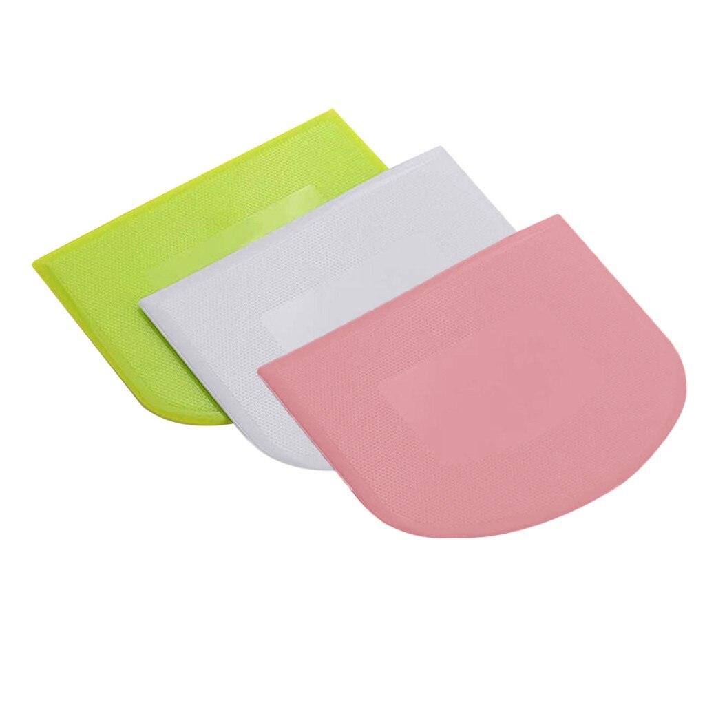 3PC Useful Cream Spatula DIY Pastry Cutters Fondant Dough Scraper Cake Cutter Pastry Baking Tool Kitchen Accessories: Default Title