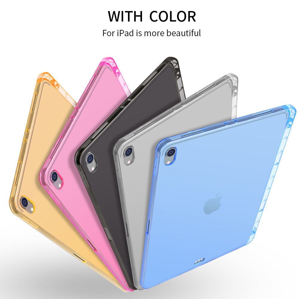 DOWSWIN Case For iPad Pro 12.9 Soft TPU Back Cover For iPad Pro 11 Case With Pencil Holder Case For iPad Pro 12.9