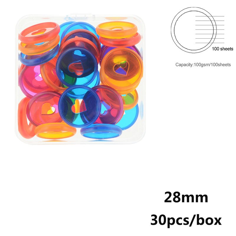 28mm A5 A6 Discbound Notebook Planner Discs Binding Ring Macaron Heart-shaped Mushroom Hole Disc Bound Discs Binding Supplies: TM Mix 28mm