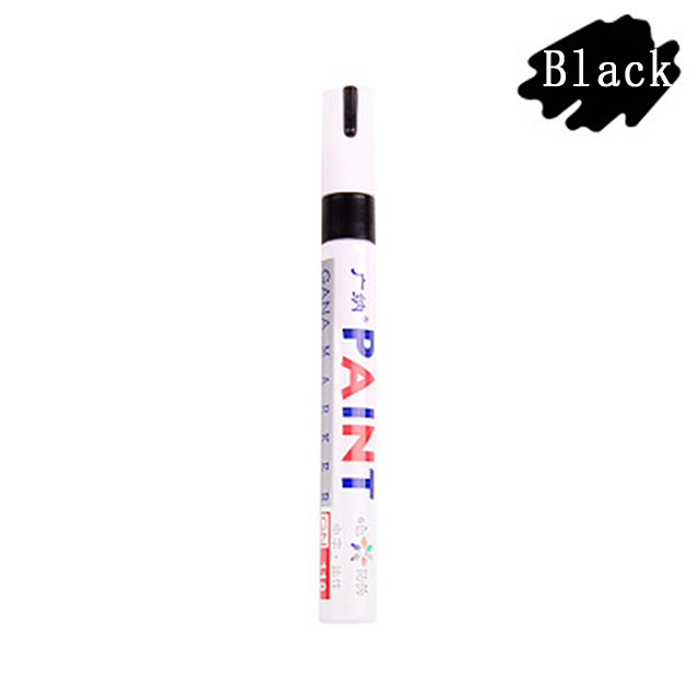 6 Colors White Car Paint Graffti Marker Pen For Volkswagen VW Polo Tiguan Passat B6 B7 B8 T5 T6 Golf UP Vento Arteon Touareg: black