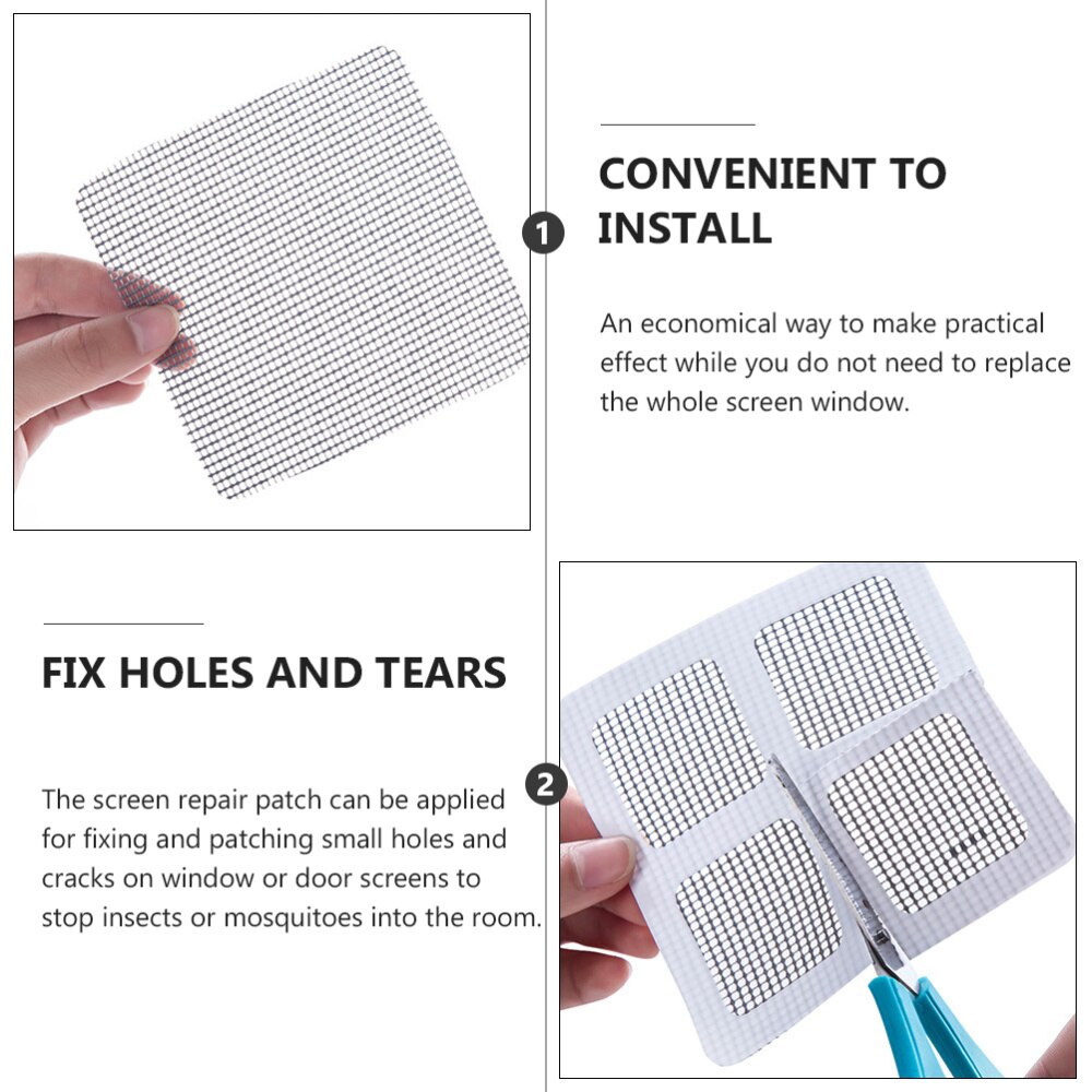 24 Pcs Screen Window Patch Screen Sticker Screen Holes Patch
